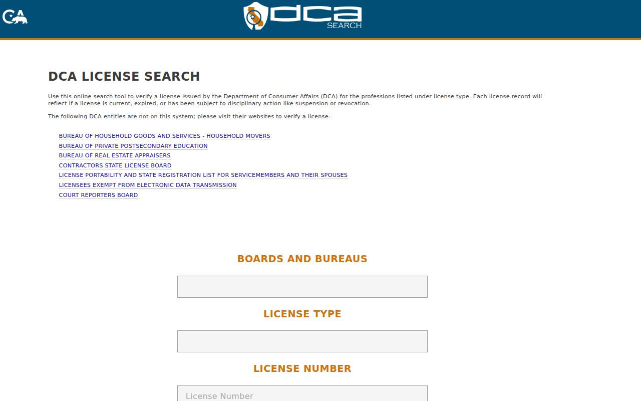 Burlingame people search California professional license lookup