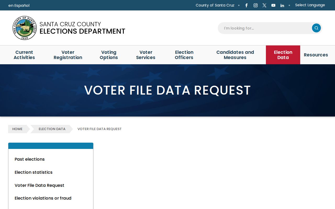 Burlingame voter registration records San Mateo County voter file request page